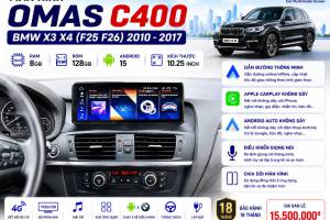 MÀN HÌNH ANDROID OMAS C400 BMW X3 X4