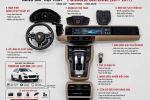 Nâng cấp màn hình porsche Cayenne mẫu 2024