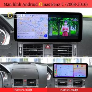 MÀN HÌNH ANDROID OMAS MERCEDES C 2008-2010