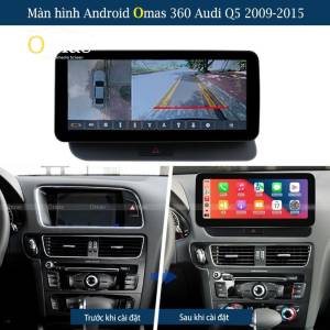 Màn hình android Omas 360 10.25in xe Audi Q5 2008-2015