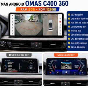 MÀN HÌNH ANDROID OMAS C400 360 XE BMW X5 X6 2017