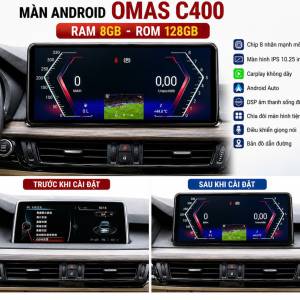 MÀN HÌNH ANDROID OMAS C400 XE BMW X5 X6 2017