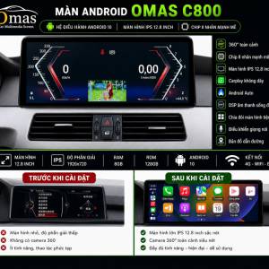 MÀN HÌNH ANDROID OMAS C800 XE BMW E60