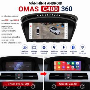 MÀN HÌNH ANDROID OMAS C400 360 XE BMW E60