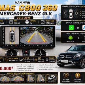 MÀN HÌNH ANDROID OMAS C800 360 XE MERCEDES GLK 2009-2015
