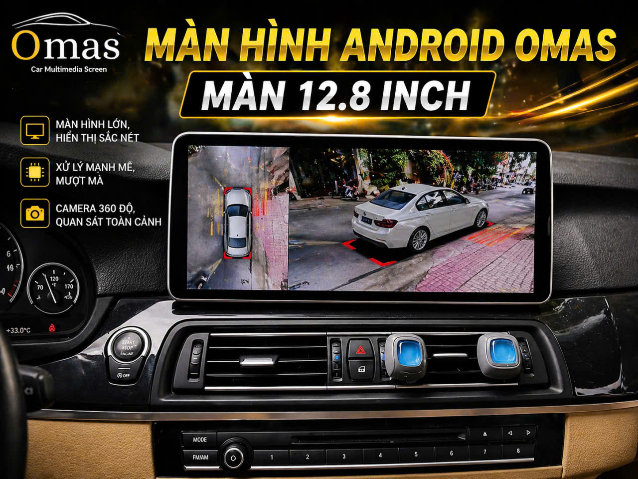 MÀN HÌNH ANDROID OMAS 360 12.8 INCH BMW 520