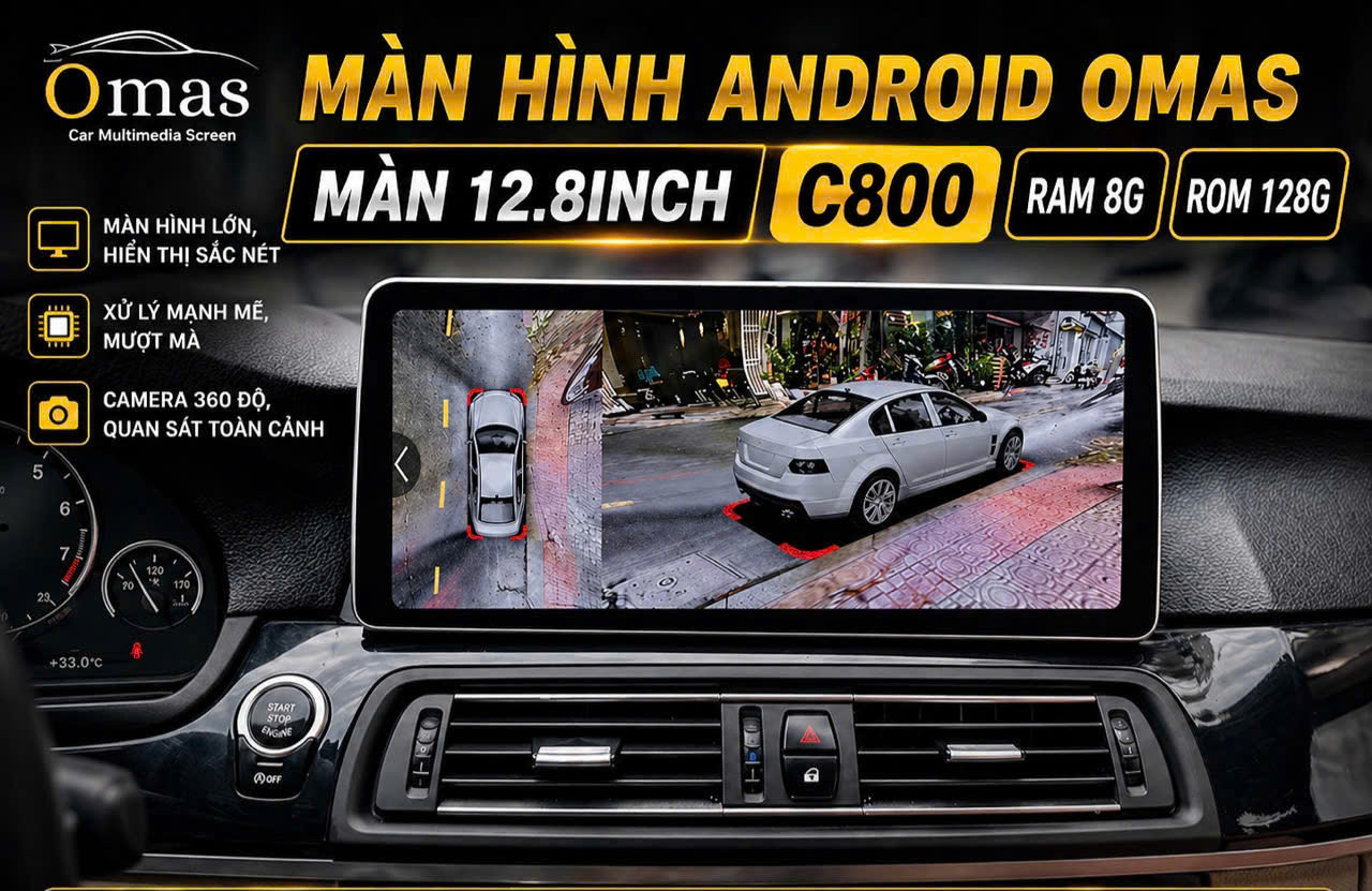 MÀN HÌNH ANDROID OMAS C800 360  XE BMW 520
